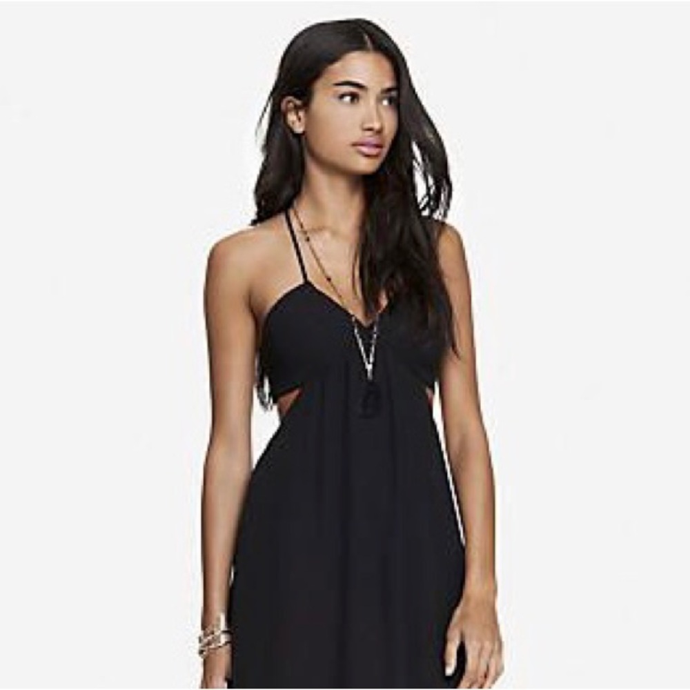 Express high low cut out dress